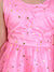 Saka Designs Girls Star Printed Party Frock - Pink