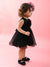 Saka Designs Girls Shimmer Printed Party Frock - Black