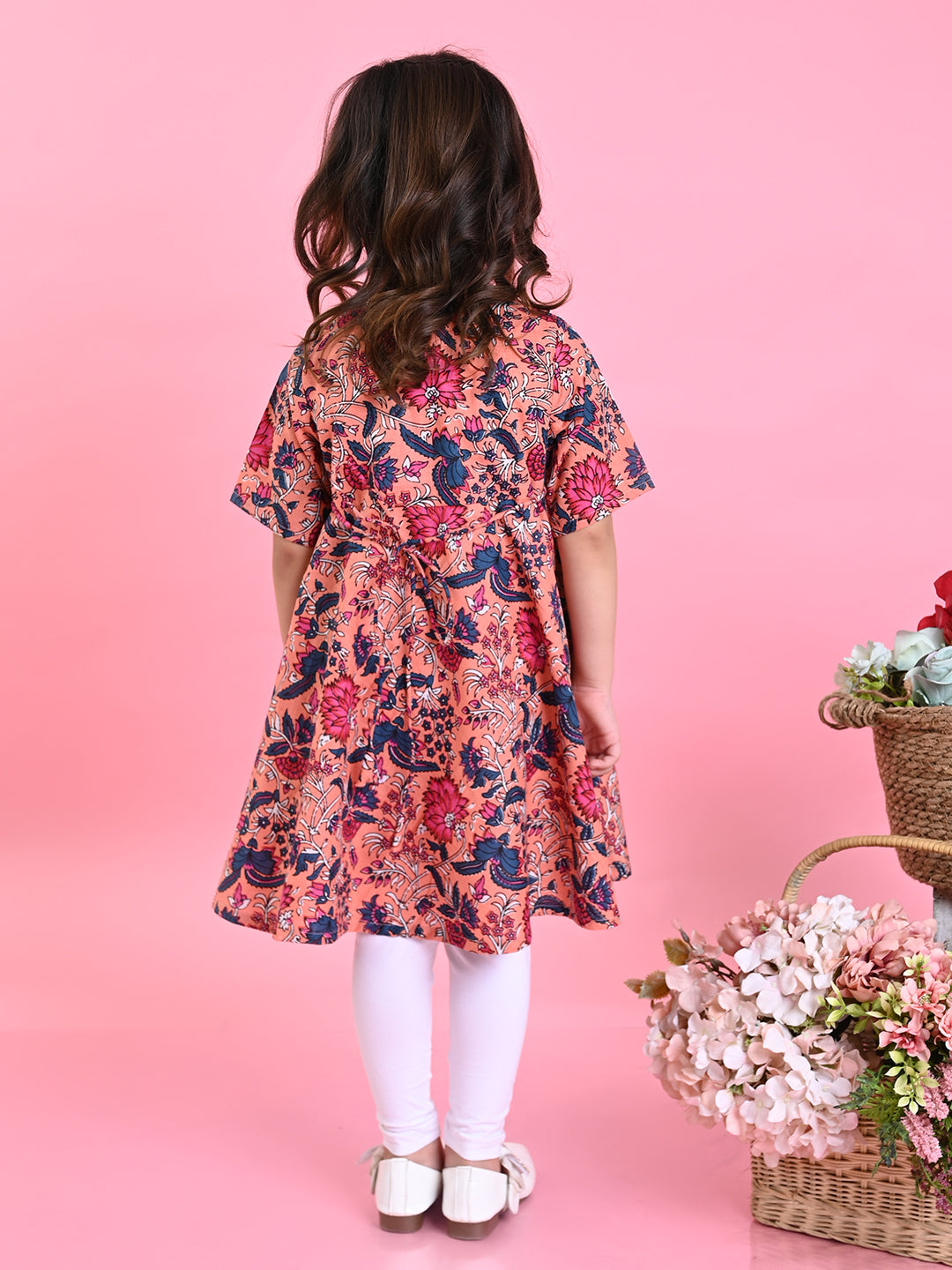 saka-designs-girls-dark-peach-cotton-prinetd-kurta