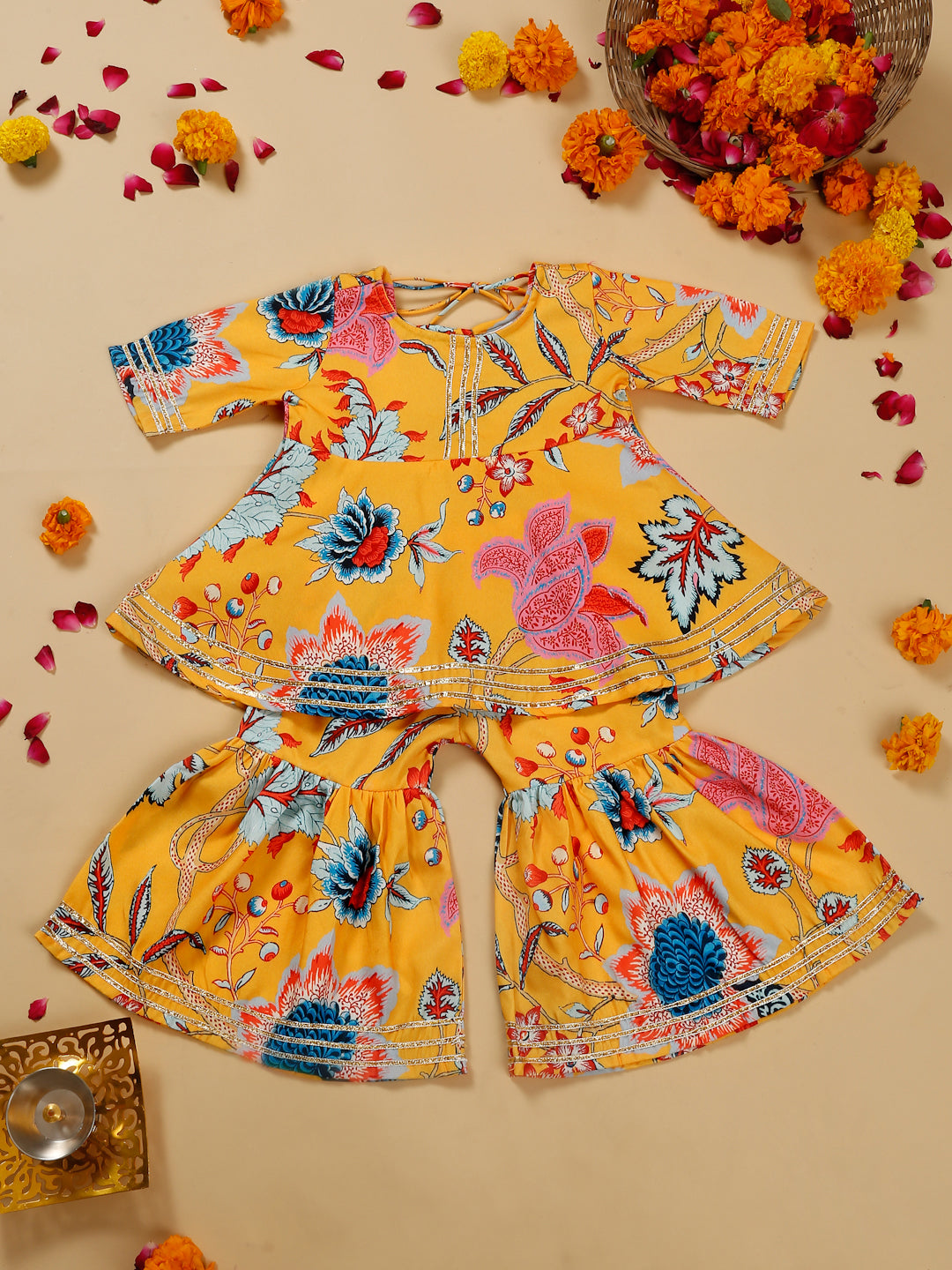 saka-designs-floral-yellow-sharara-kurta-for-girls-1
