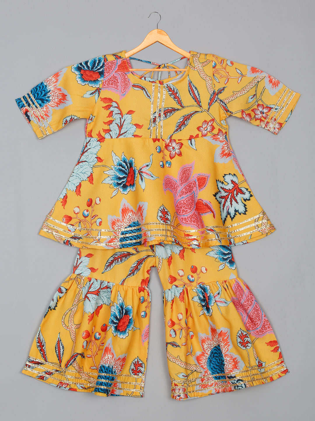 saka-designs-floral-yellow-sharara-kurta-for-girls-1