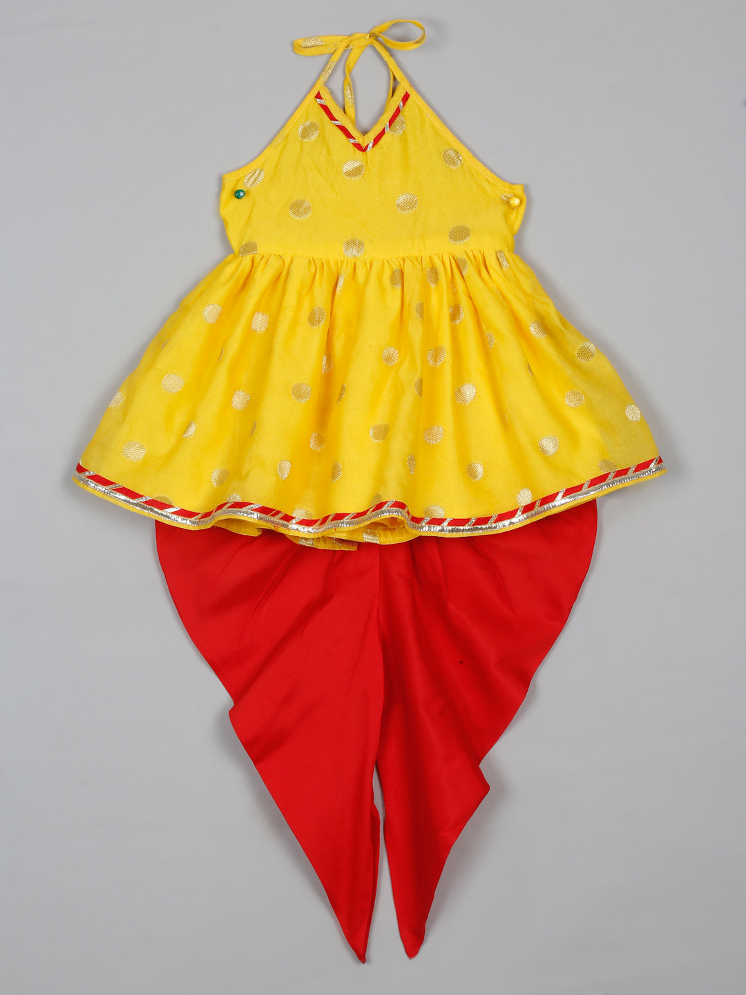 saka-designs-yellow-and-red-halter-neck-dhoti-jhabla