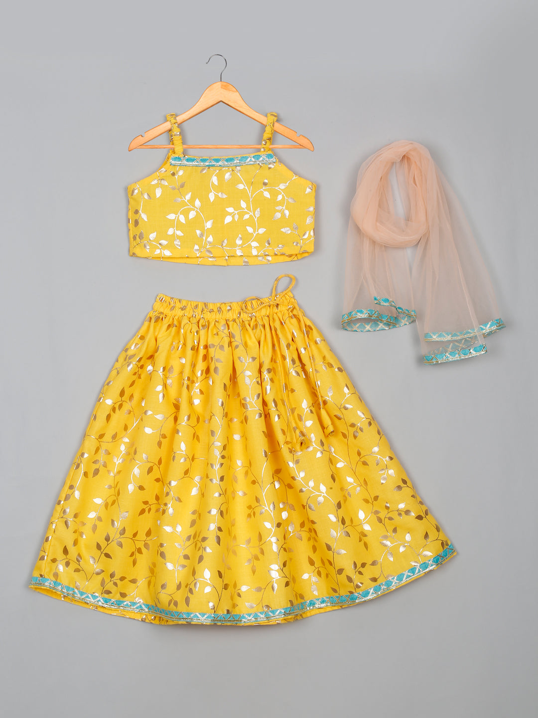 saka-designs-square-neck-foil-printed-lehenga-choli-with-dupatta-for-girls-yellow-1