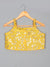Saka Designs Square Neck Foil Printed Lehenga Choli With Dupatta For Girl's - Yellow