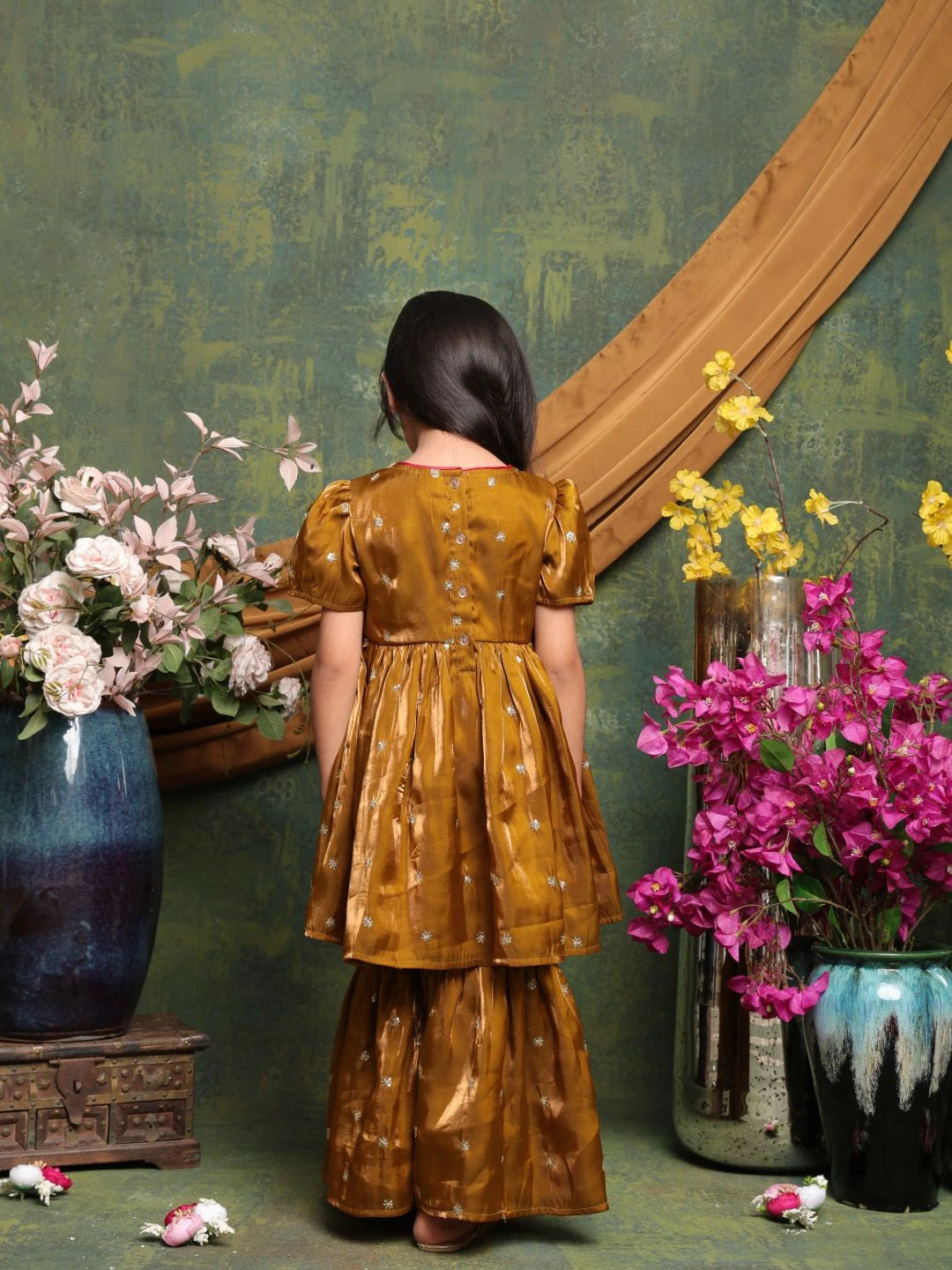 girls-mustard-brown-ethnic-kurta-palazzo-set-elegant-festive-wear-saka-designs