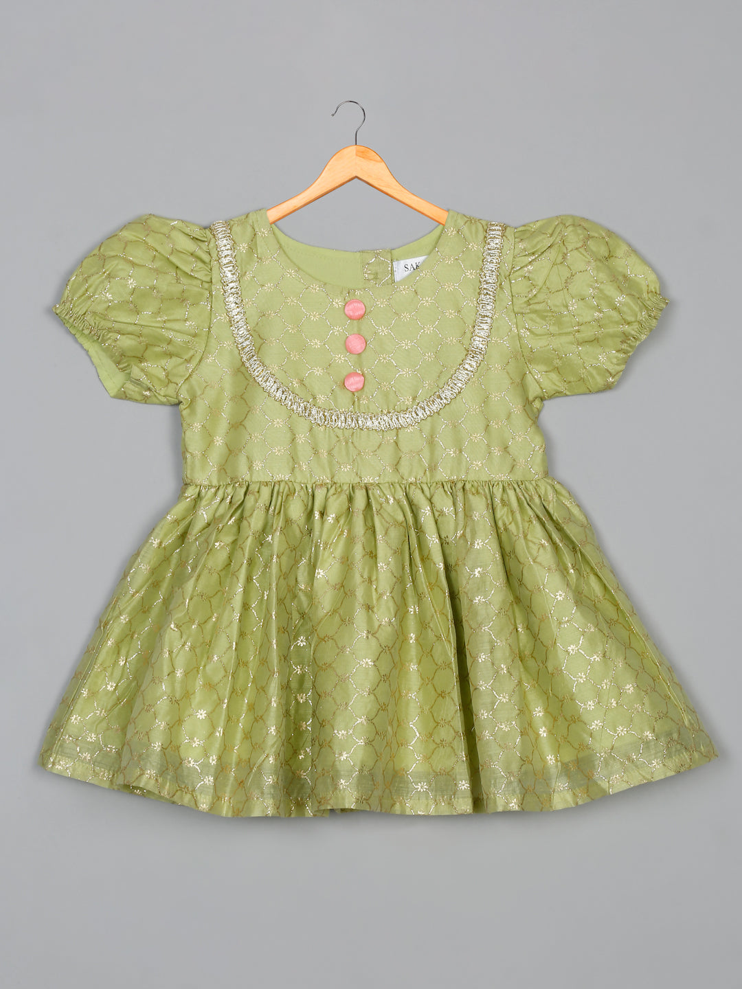 saka-designs-foil-printed-kurta-sharara-with-dupatta-for-girls-green