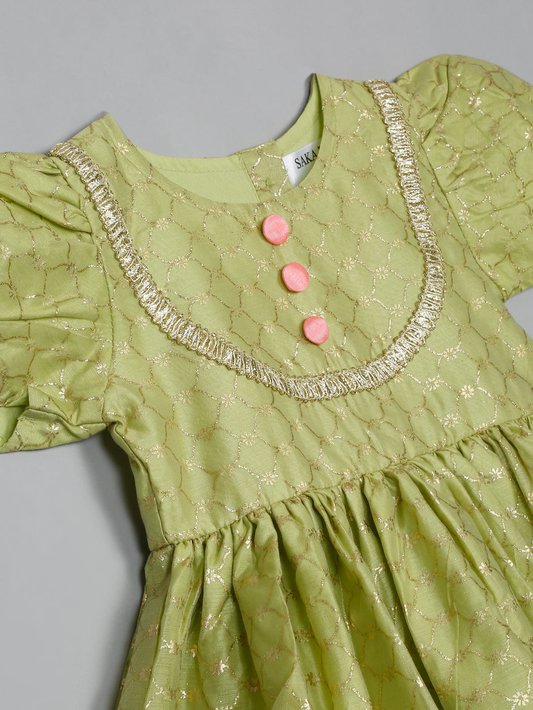 saka-designs-foil-printed-kurta-sharara-with-dupatta-for-girls-green