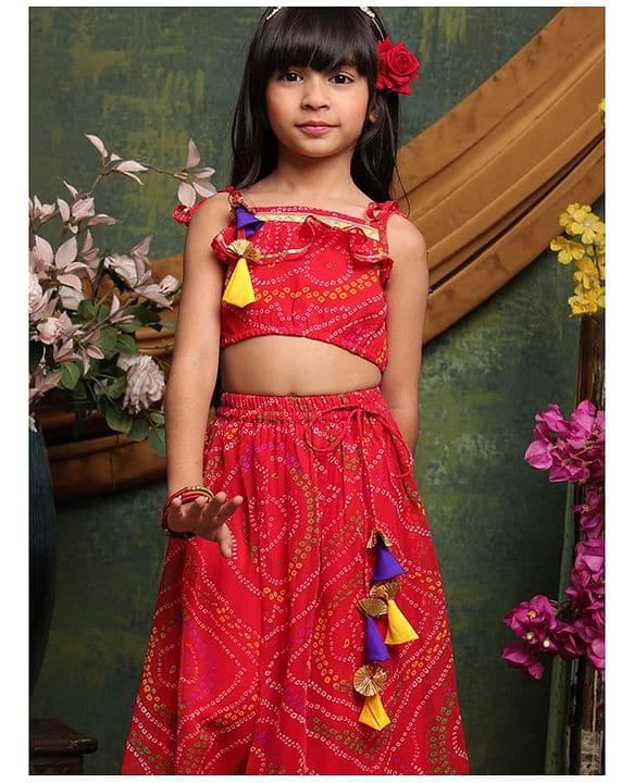 Lehenga Choli with Dupatta - Red