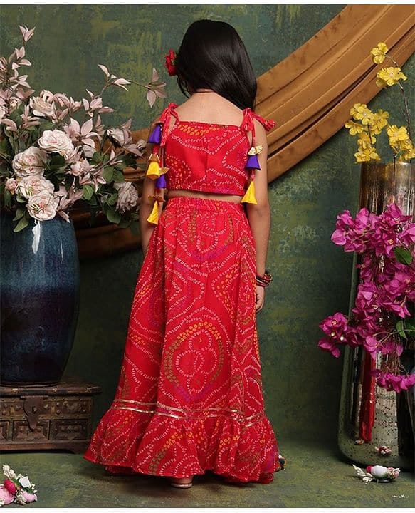 Lehenga Choli with Dupatta - Red
