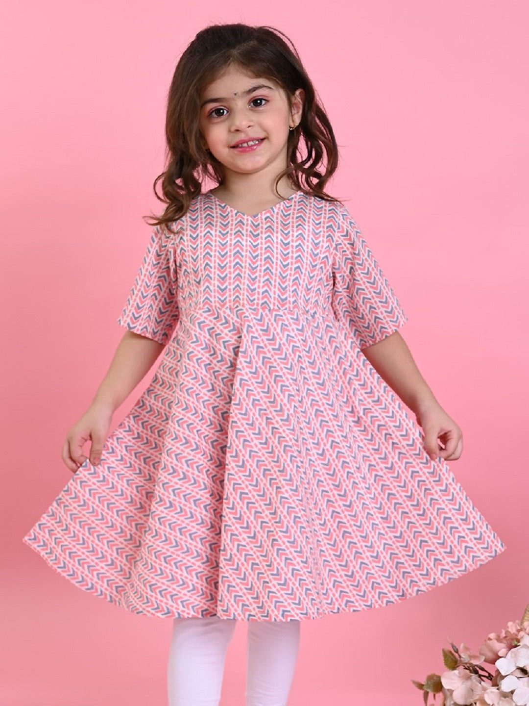 saka-designs-girls-peach-cotton-prinetd-kurta