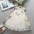 Girls Tulle Overlay Dress with Embroidery
