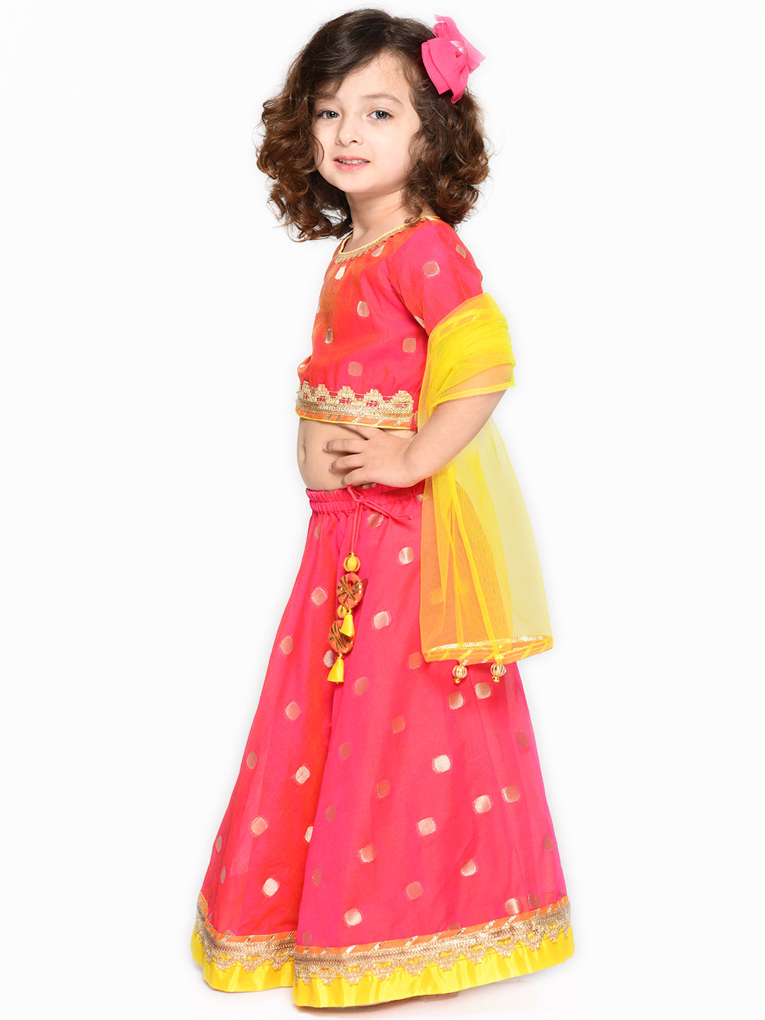 Lehenga Choli with Dupatta - Magenta