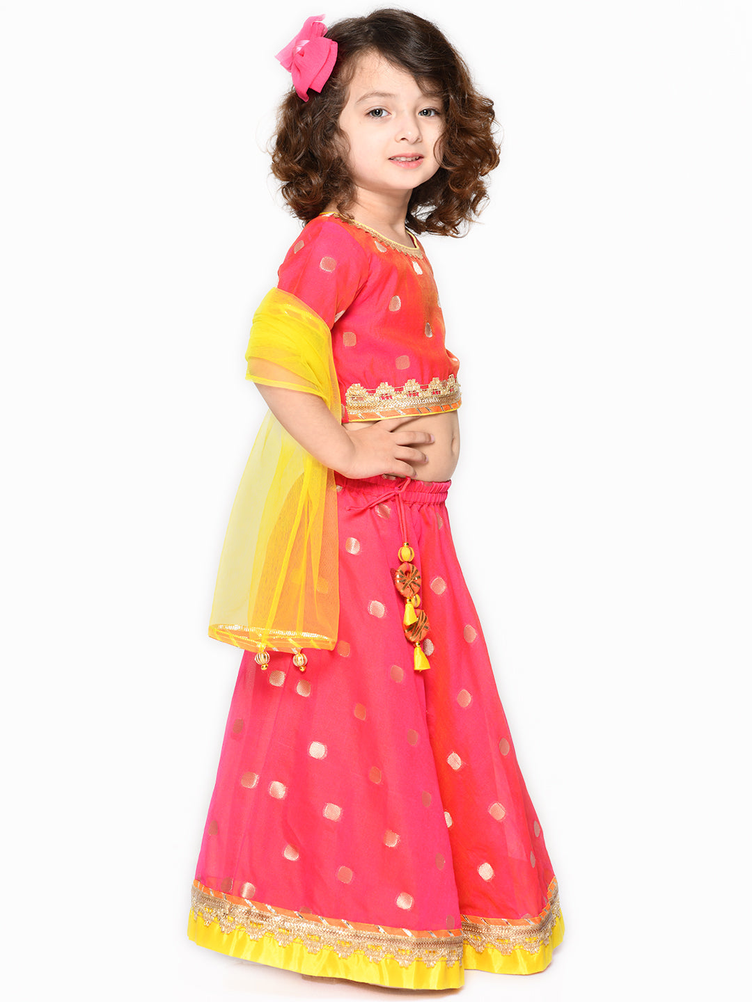 Lehenga Choli with Dupatta - Magenta