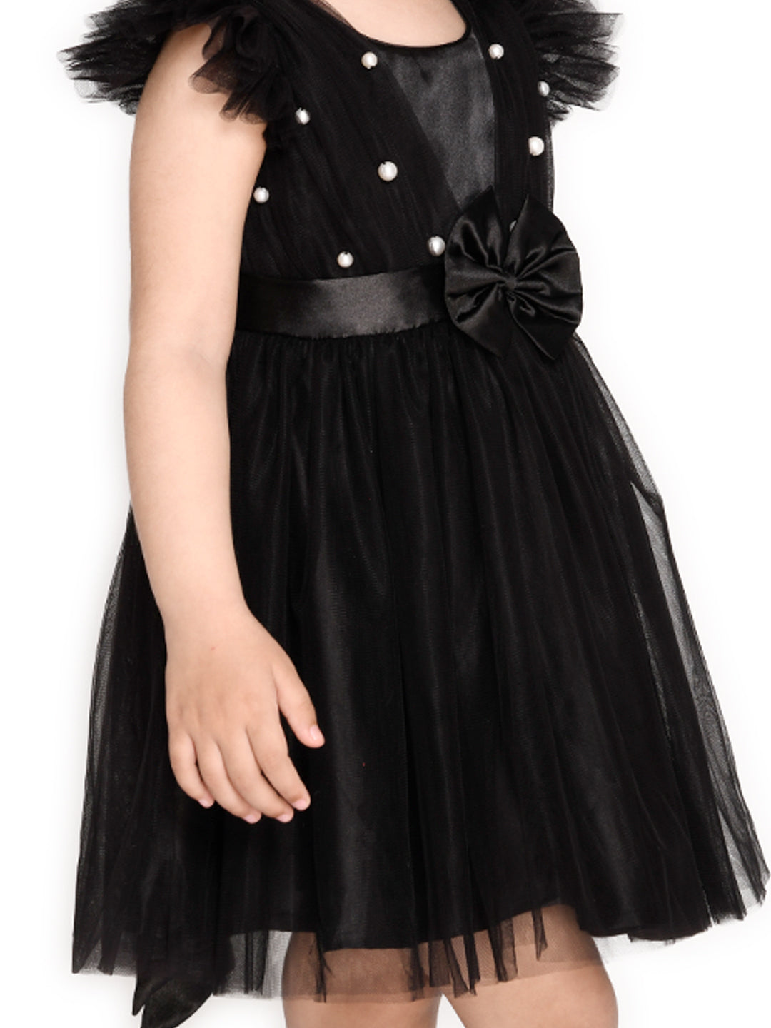 Saka Designs Black Girl's Above Knee Dress