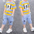 Boys Stripe T-shirt with Denim Capri Set
