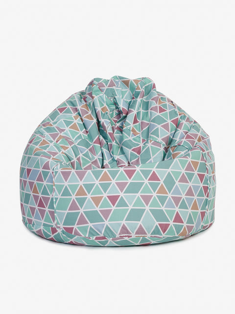 Green Pattern Print Canvas XXL Bean Bag Cover