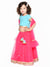 Saka Designs Blue And Magenta Embroidered Lehenga Choli With All Over Sequence Work
