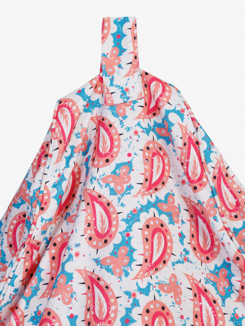 White & Pink Digital Print Canvas XXL Bean Bag Cover