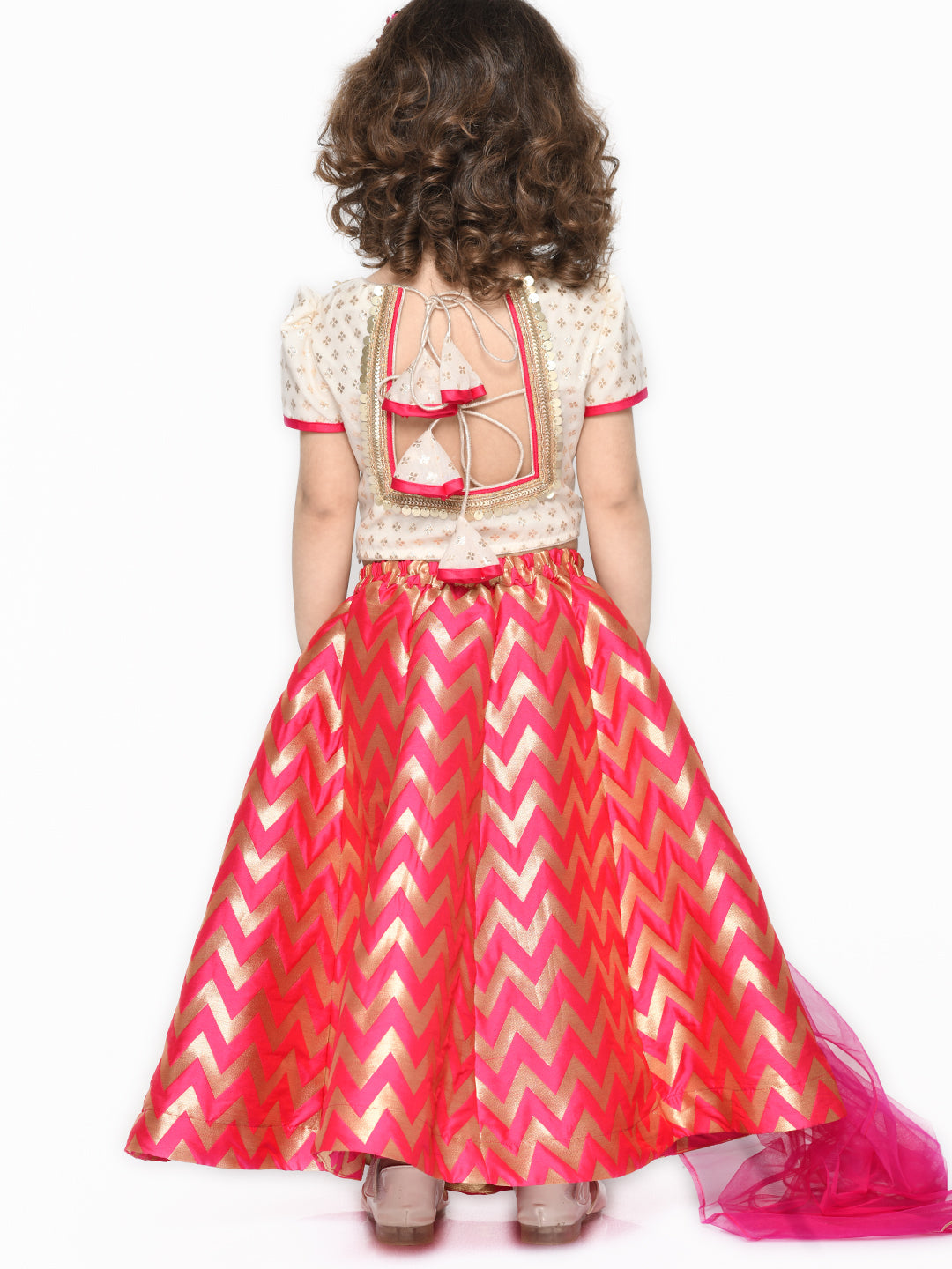 Lehenga Choli with Dupatta - Magenta