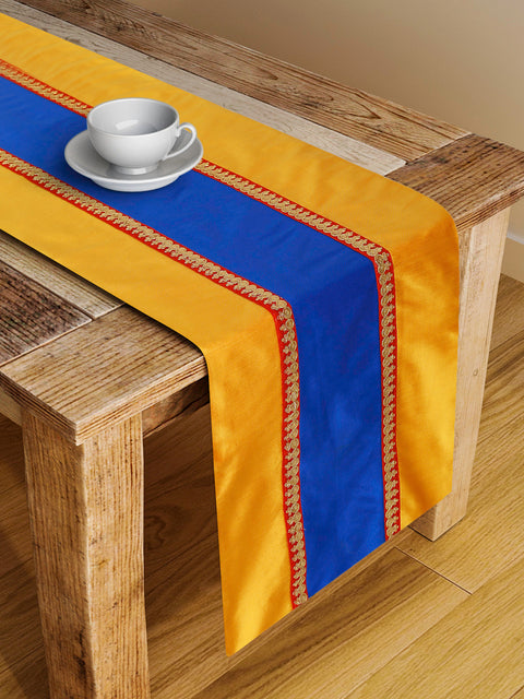 Blue and Mustard ethnic table runner