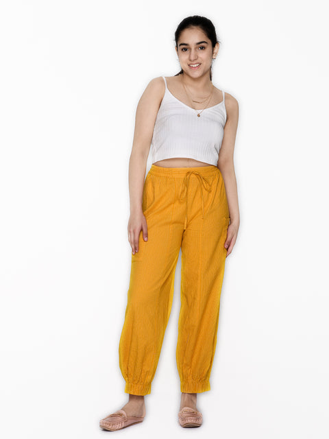 Mustard Cotton Lounge Wear for Teens