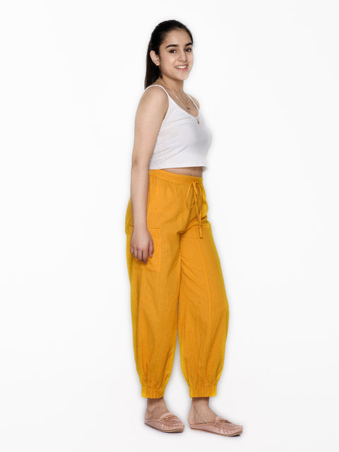 Mustard Cotton Lounge Wear for Teens