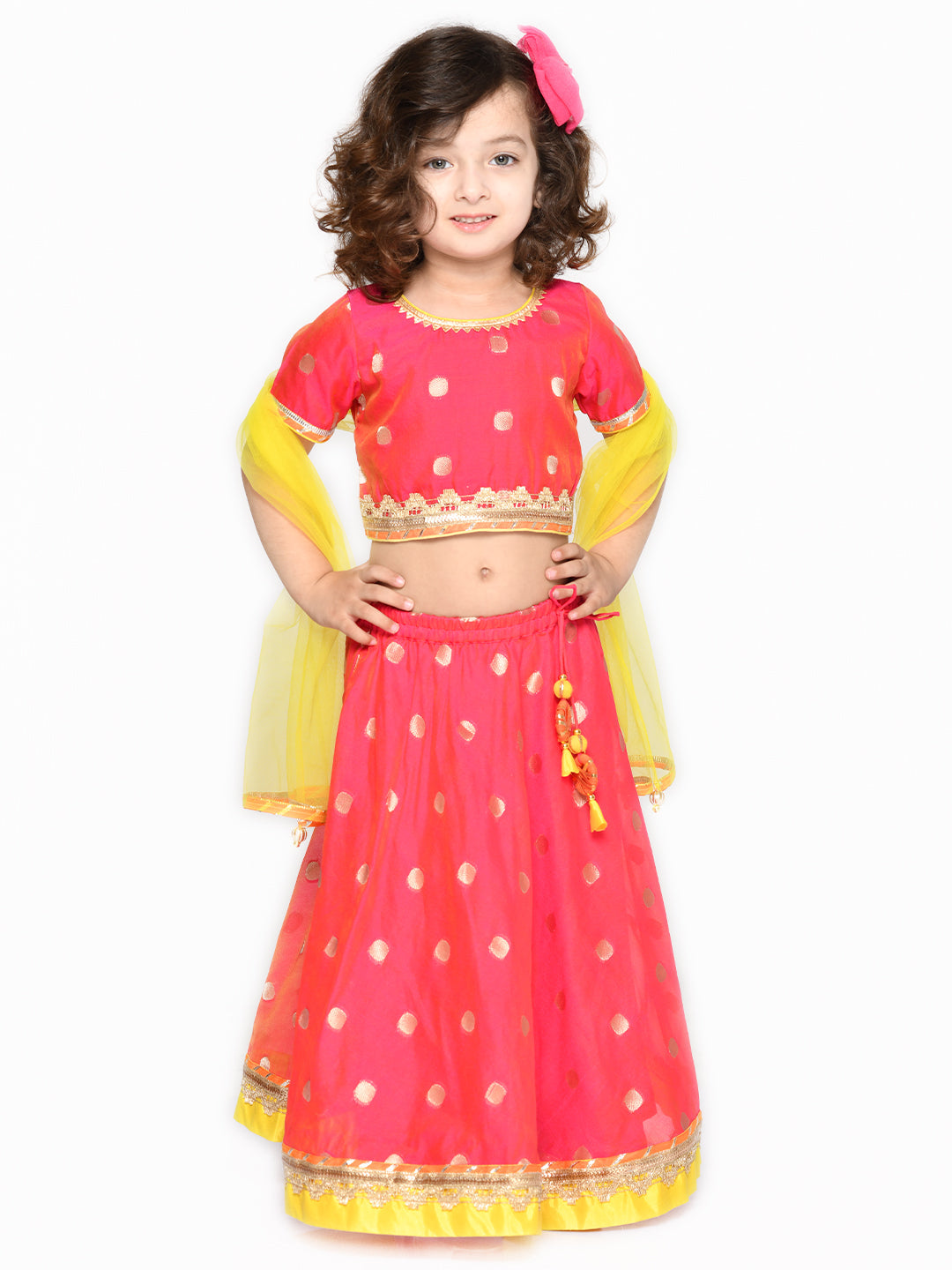Lehenga Choli with Dupatta - Magenta