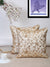 Zari Embroidery on Ivory Base Cushion Cover - Square