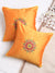 Ethnic Motif Embroidery on Mustard Base Cushion Cover - Square