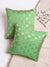 Square Pastel Green Lotus Motif Jacquard Cushion Cover - Square
