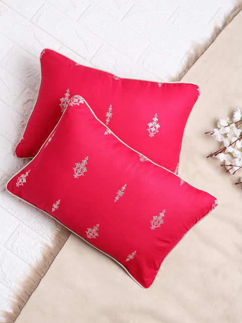 Gold on Magenta Cushion Cover - Rectangle
