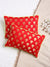 Lotus Motif Golden Red Cushion Cover - Rectangle