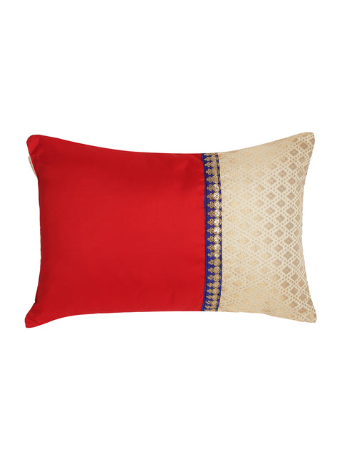 Red and Ivory Cushion Cover - Rectangle