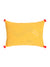 Yellow Embroidered Mirror work Cushion Cover - Rectangle