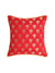 Lotus Motif Golden Red Cushion Cover - Square
