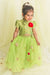 Saka Designs Girl Neon Green Lehenga Choli With Dupatta