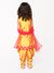 Saka Designs Girl Mustard & Red Embroidered Kurta With Dhoti & Dupatta