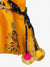 Saka Designs Girl Mustard Jaquard Kurta With Printed Satin Dhoti