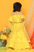 Saka Designs Girl Lemon Yellow Ruffled Lehenga Choli With Sequence Work & Dupatta