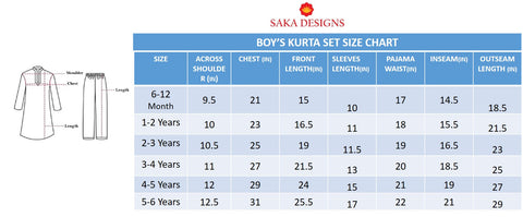 Saka Designs Boys Cotton Printed Motif Kurta And Pyjama