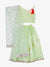 Saka Designs Girl One Shoulder Pastel Green Lehenga Choli With Dupatta