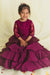 Saka Designs Girl Purple Ruffled Lehenga With Embroidered Choli & Dupatta