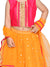 Saka Designs Girl Neon Pink & Orange Lehenga Choli With Dupatta