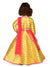 Saka Designs Yellow & Pink Girl'S Maxi Gown With Dupatta & Belt