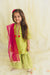 Saka Designs Girl Neon Green Kurta With Sharara & Dupatta