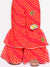 Saka Designs Orange & Red Leheriya Sharara Top - Indot Western For Girls