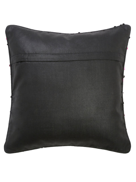 Sequenced Two Tone Cushion Covers - Fuchsia & Black
