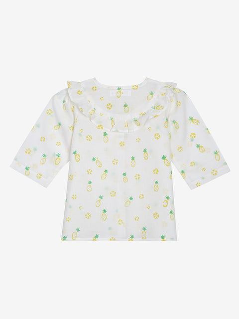 Pineapple printed night suit for Girls
