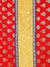 Red and Mustard jacquard table runner