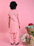 Saka Designs Boys Pink Cotton Pathani Kurta Set